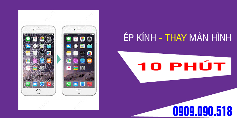 Hình 2: Ép kinh thay màn hình chỉ có 10 phút tại Hanoimobile